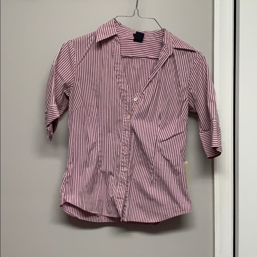 Brown & Pink Button Down Shirt